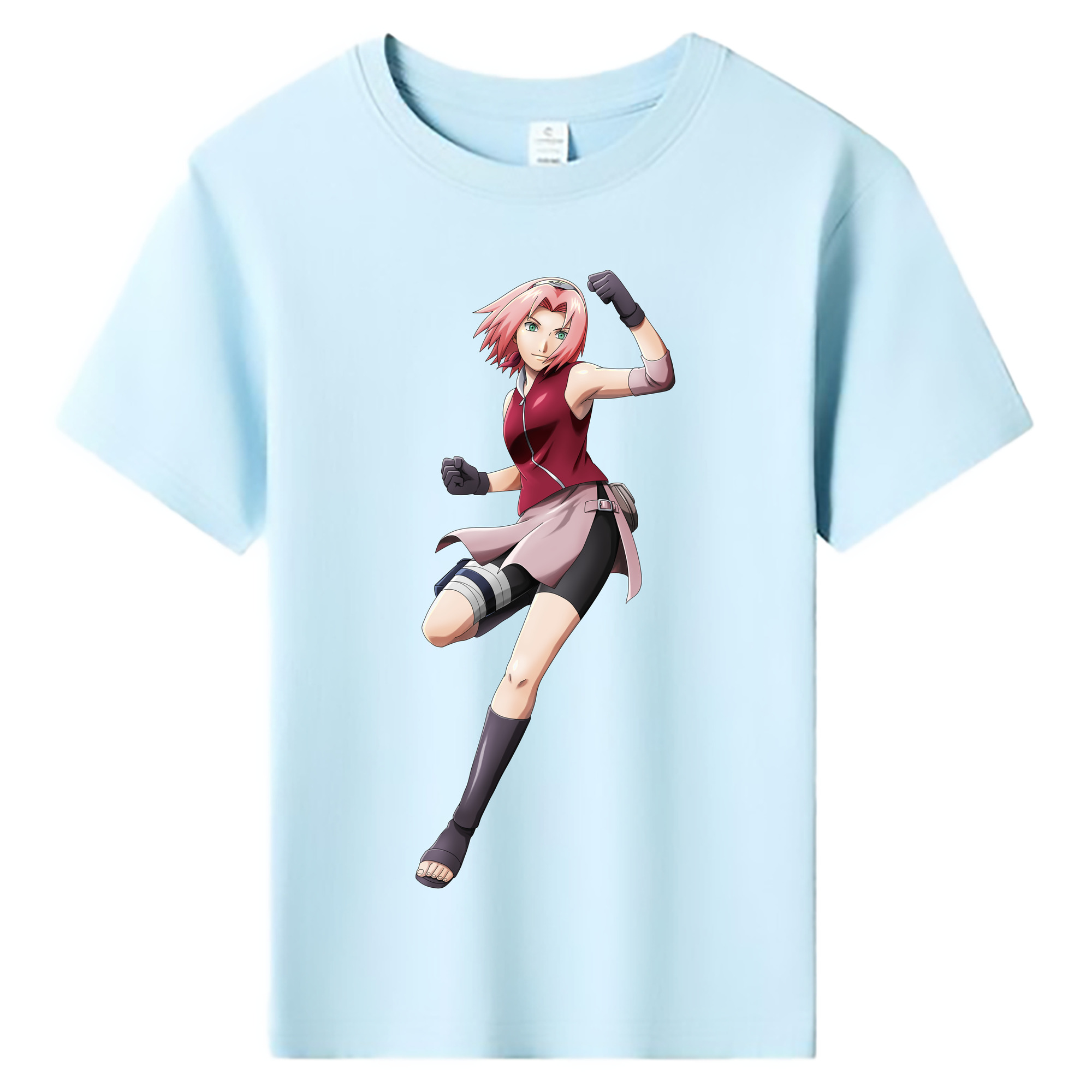 （画像用） NARUTO -ナルト- 春野サクラ Haruno Sakura 綿100％キッズTシャツ（フロントプリント）